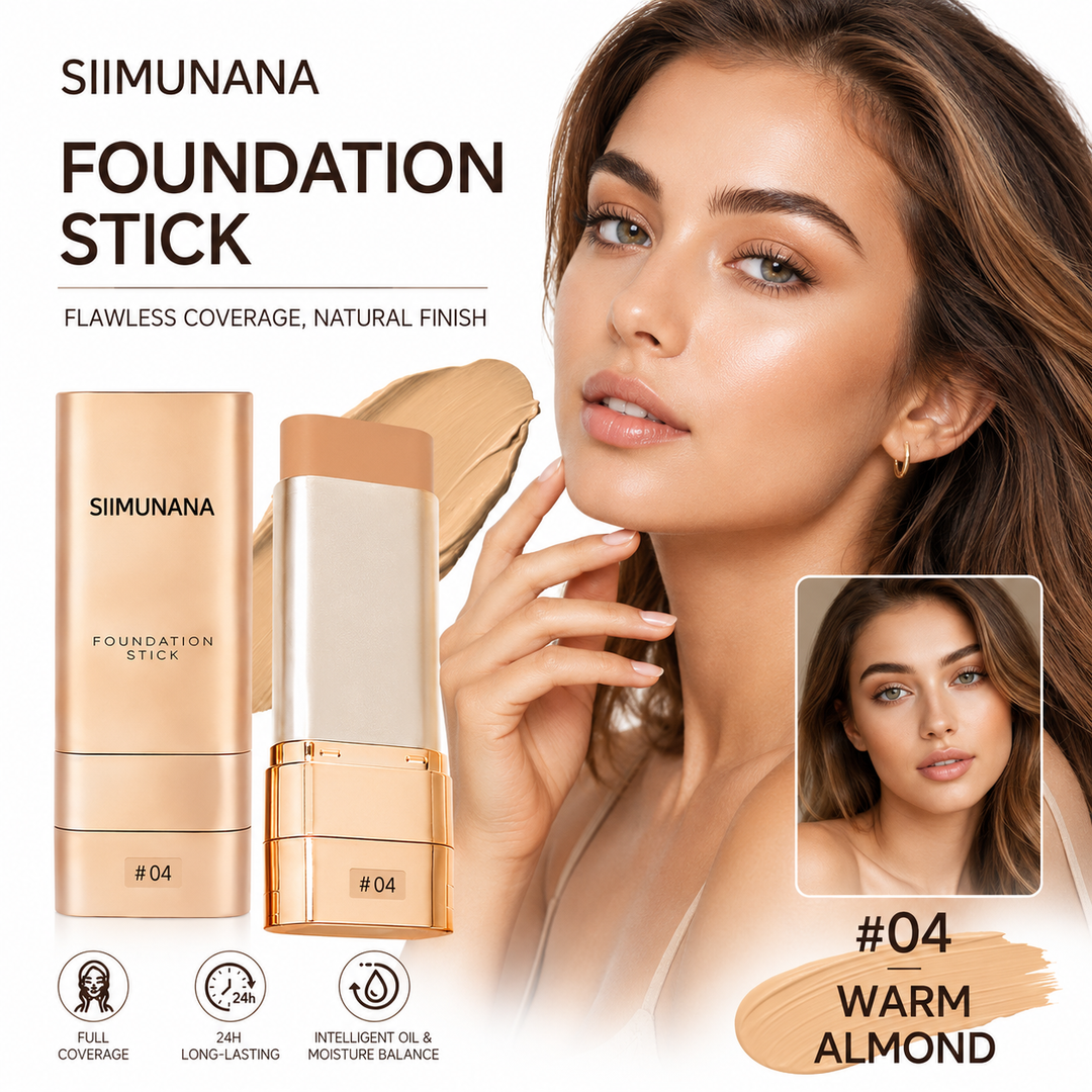 Makeup foundation stick for travel, office, and fast beauty routines