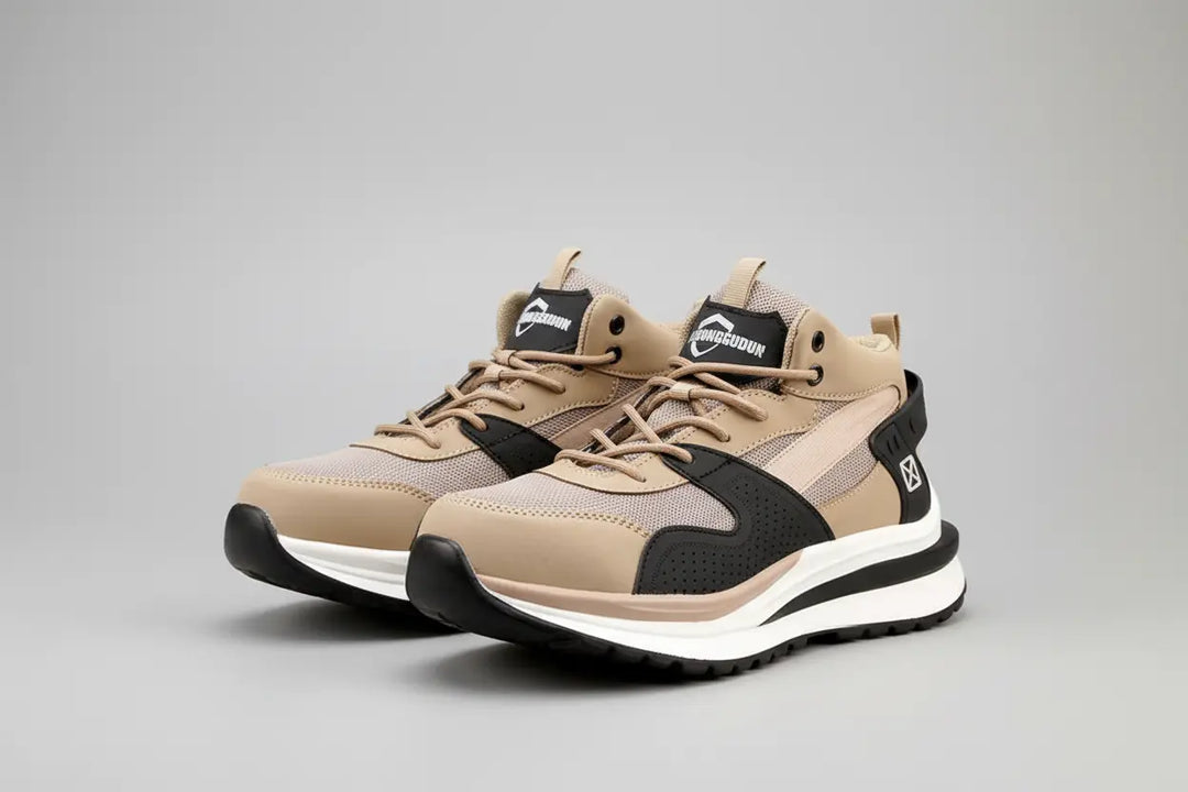 construction safety footwear low top lace up design