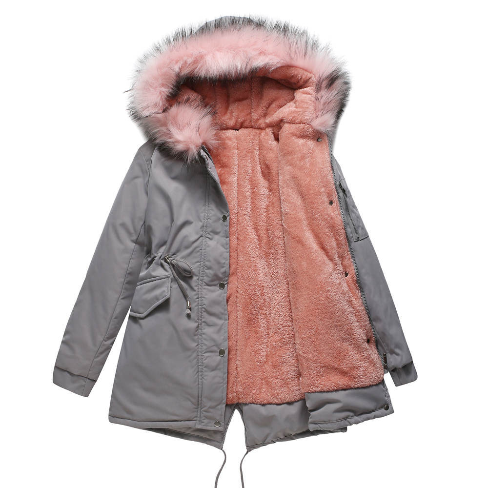 Women’s Cotton Padded Parka Mid Length Hooded Coat