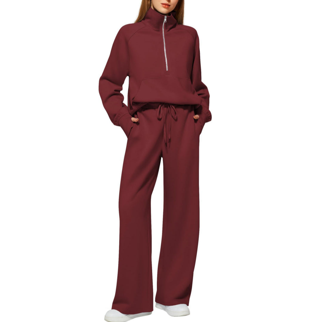 Women’s Half Zip Tracksuit Set for Effortless Comfort