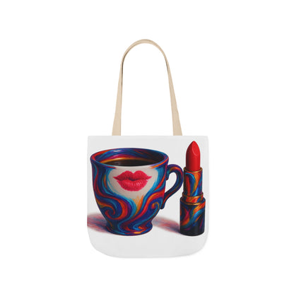 Canvas Tote Bag with 5-Color Straps & Sleek Black Lining