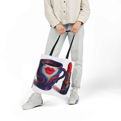 Canvas Tote Bag with 5-Color Straps & Sleek Black Lining