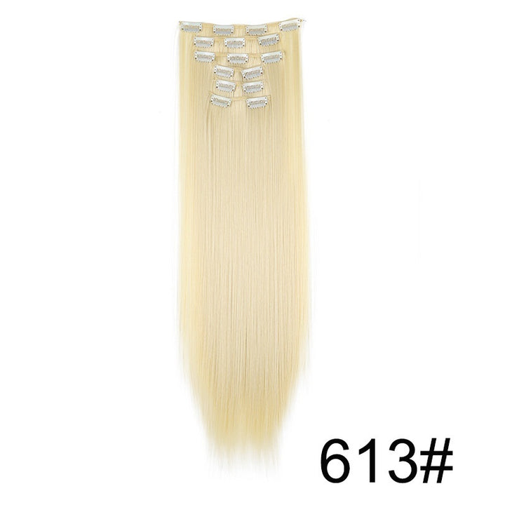 Long Straight Hair Extensions Seamless 60cm Clip In Set
