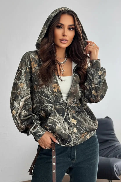 retro zip hoodie women with pockets everyday casual style
