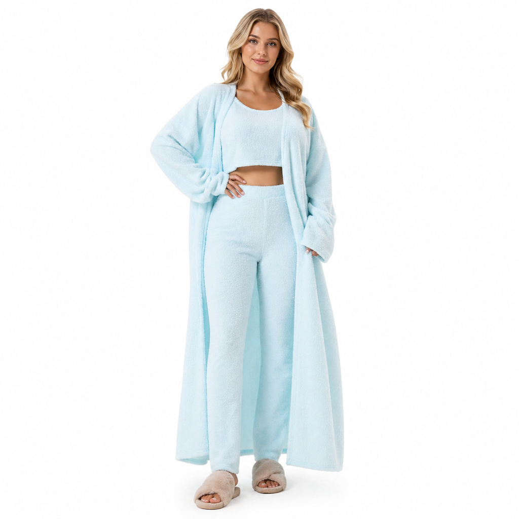 Women’s 3 Piece Lounge Set - Plush Winter