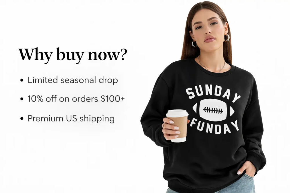 Women’s Crew Neck Sweatshirt long sleeve detail neutral background