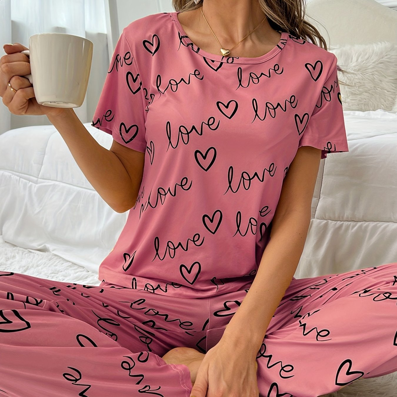 Alphabet Print Pajama Set – Soft All Season Comfort