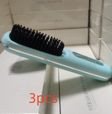 Cordless Hair Straightener Brush Fast Heat Styling Pro