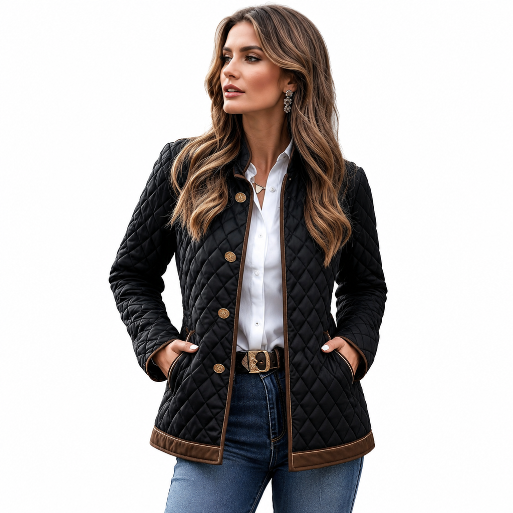Plaid Blazer for Women - Slim Fit Button Jacket