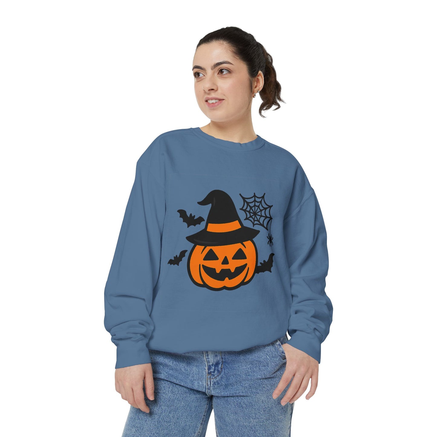 Cozy Halloween Pumpkin Sweatshirt – Unisex Fall Style