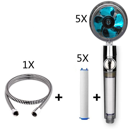Propeller Driven Shower Head – Turbo Pressure, Save