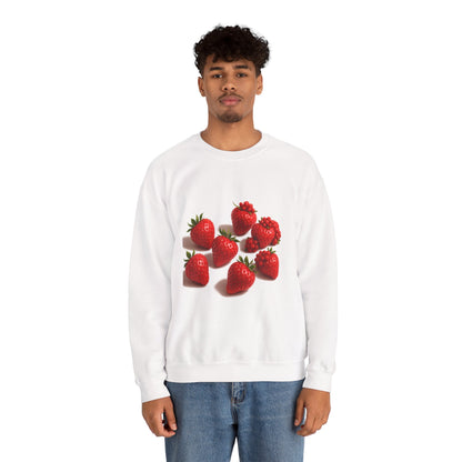 Strawberry Sweatshirt – Cozy Unisex Crewneck for Fall