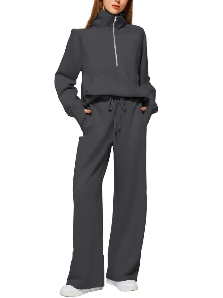 Women’s Half Zip Tracksuit Set for Effortless Comfort