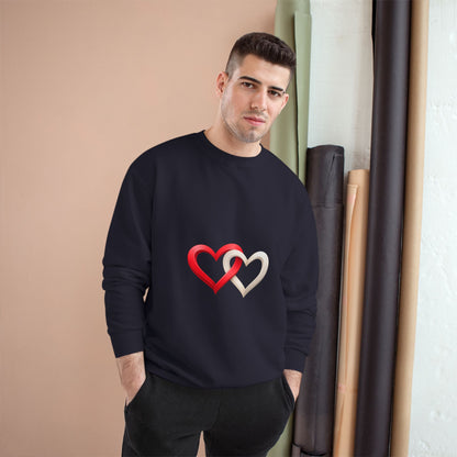 Heart Duo Unisex Sweatshirt – Minimal Valentine Style