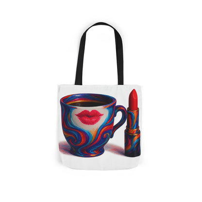 Canvas Tote Bag with 5-Color Straps & Sleek Black Lining