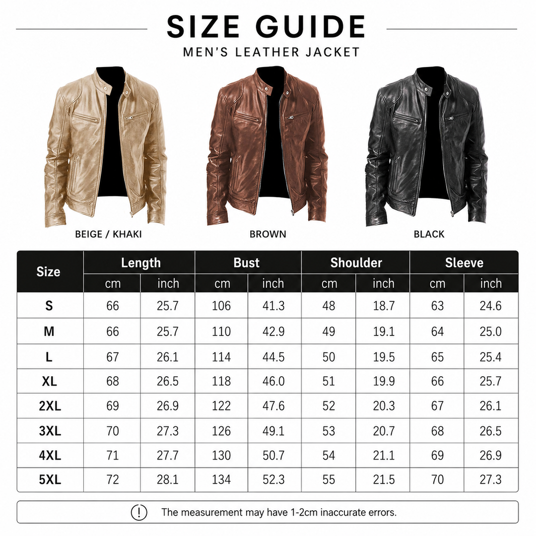 Size guide for men&