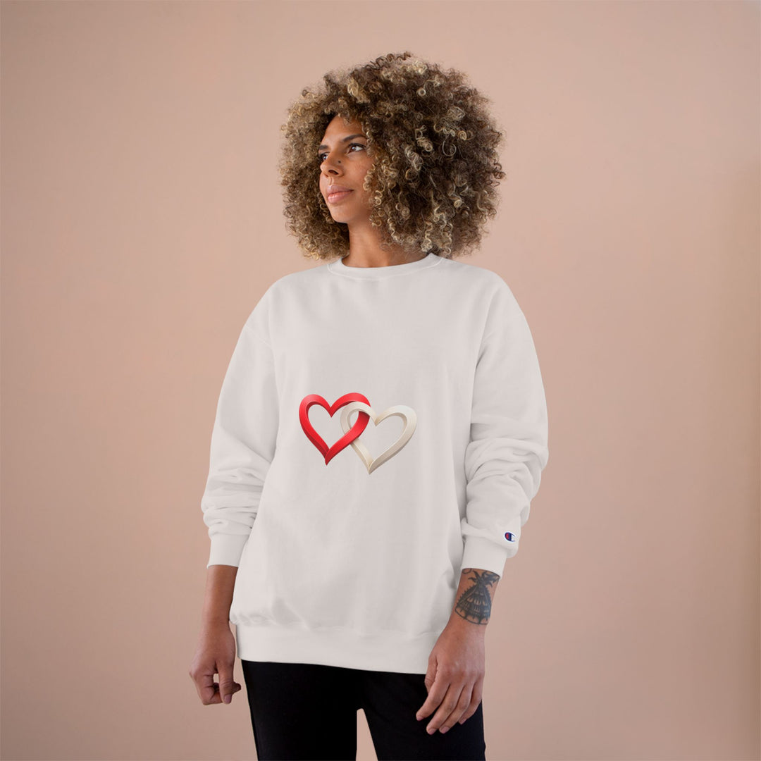 Heart Duo Unisex Sweatshirt – Minimal Valentine Style