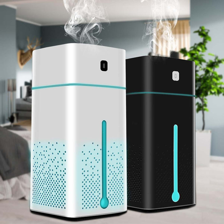 Air purifier humidifier compact USB model white ABS material for quiet mist humidifying rooms and improving indoor air quality