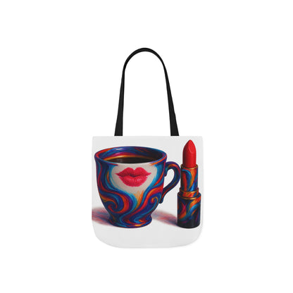 Canvas Tote Bag with 5-Color Straps & Sleek Black Lining