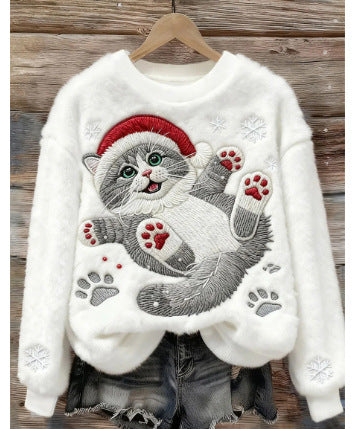 Women's Flannel Hoodie - Cozy 3D Christmas Pullover Top