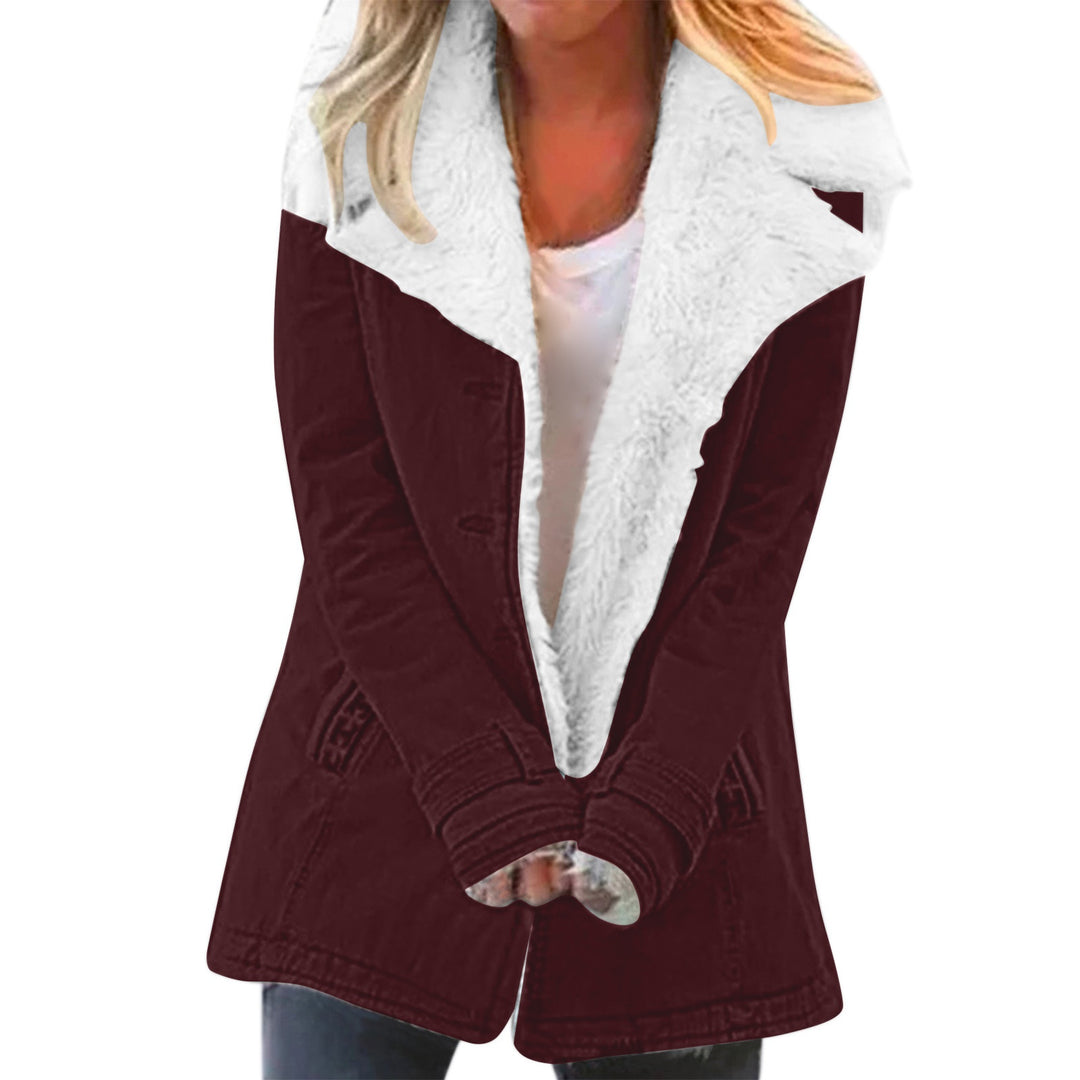 Women Fleece Cotton Padded Jacket - Warm Clean Fit