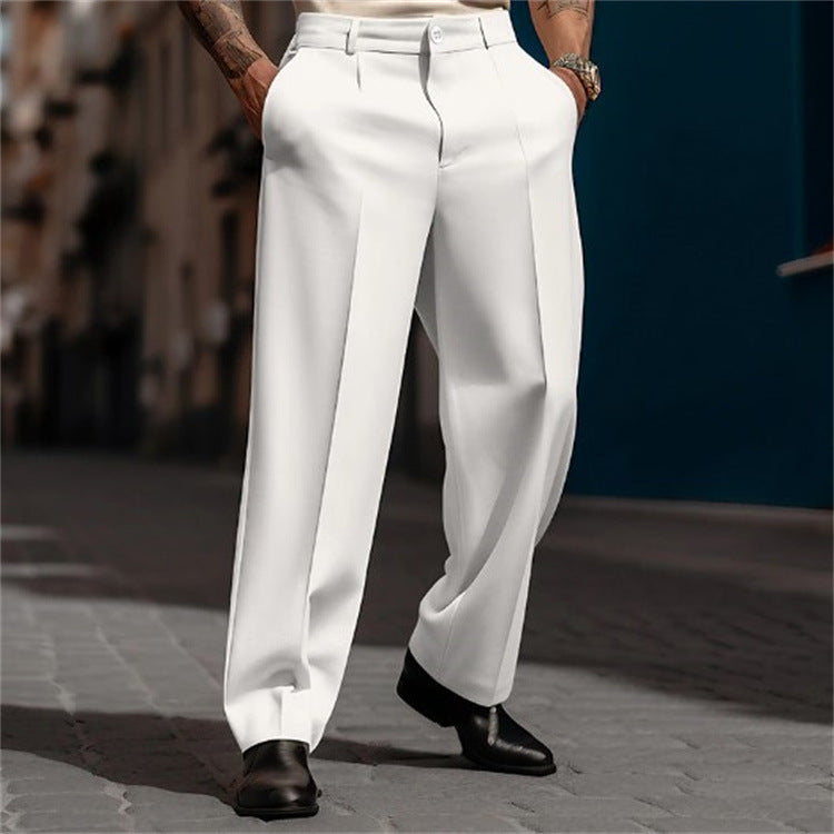 Men's Formal Suit Pants – Breathable Straight Fit