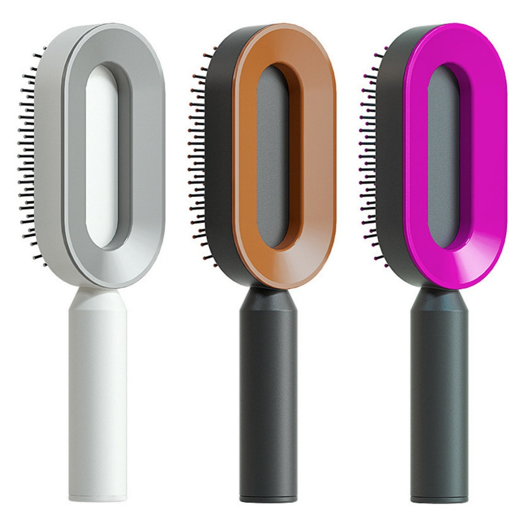 Self Cleaning Hair Brush – Detangle &amp; Shine