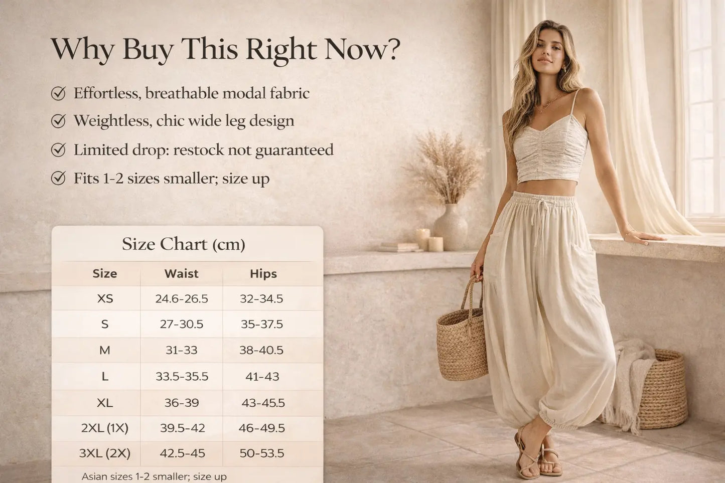 elastic waist pants women lightweight fabric relaxed fit