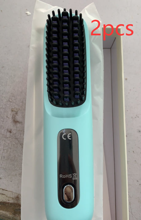 Cordless Hair Straightener Brush Fast Heat Styling Pro