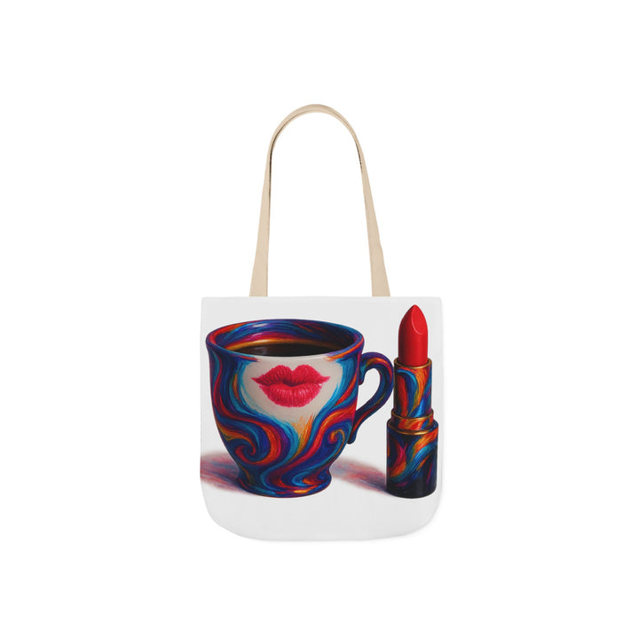 Canvas Tote Bag with 5-Color Straps &amp; Sleek Black Lining