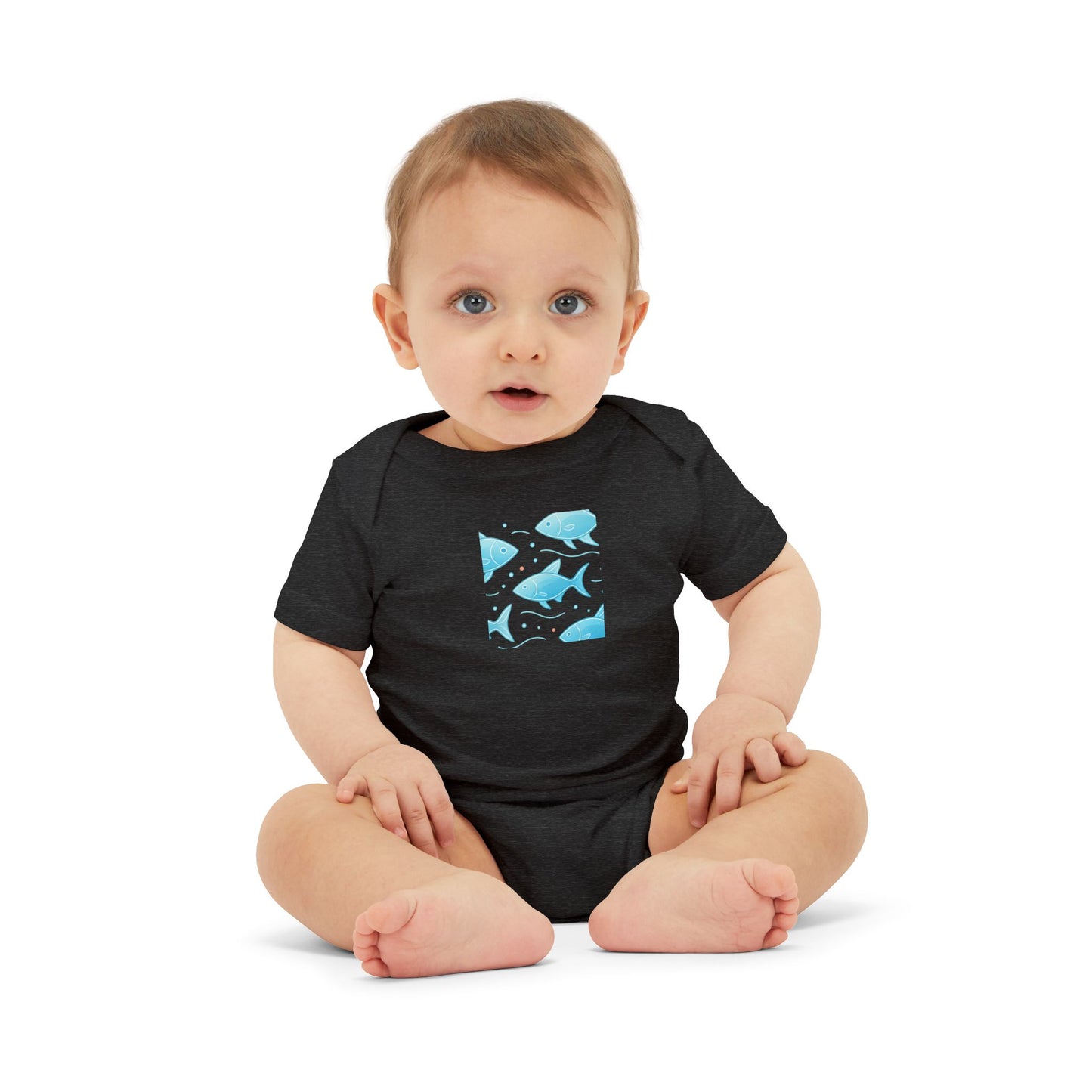 Baby Bodysuit – Ocean Style, Soft Airlume Cotton