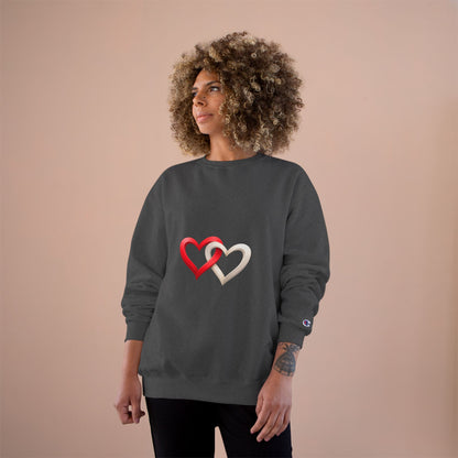 Heart Duo Unisex Sweatshirt – Minimal Valentine Style