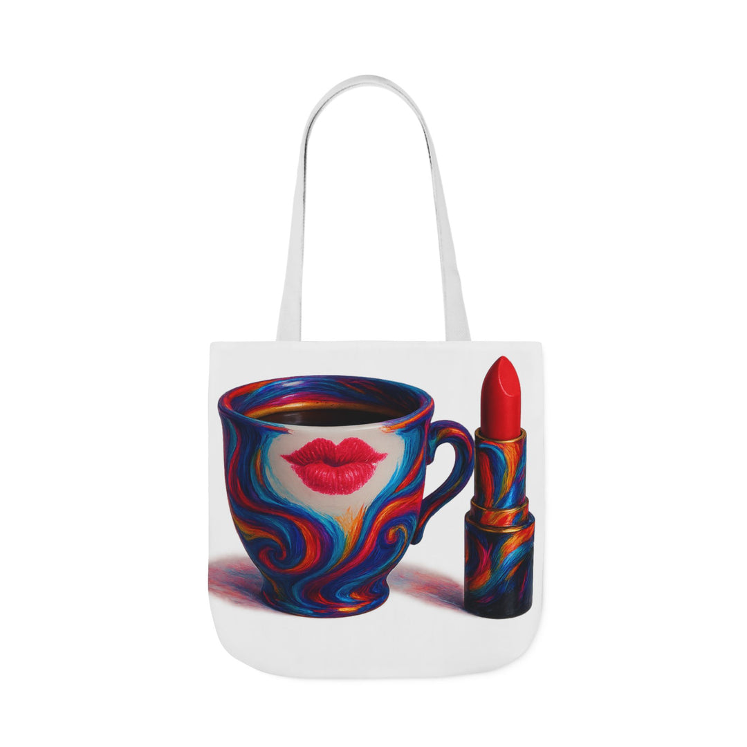 Canvas Tote Bag with 5-Color Straps &amp; Sleek Black Lining