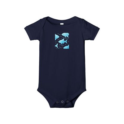 Baby Bodysuit – Ocean Style, Soft Airlume Cotton