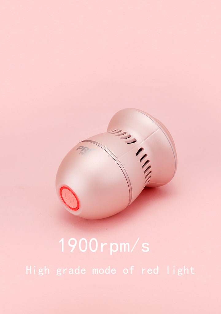 Rechargeable callus remover kit arranged neatly with USB cable, brush, and user manual
