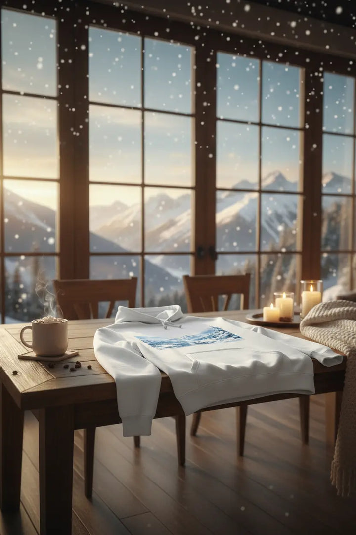 Unisex hoodie sweatshirt front view minimal clean design urban style