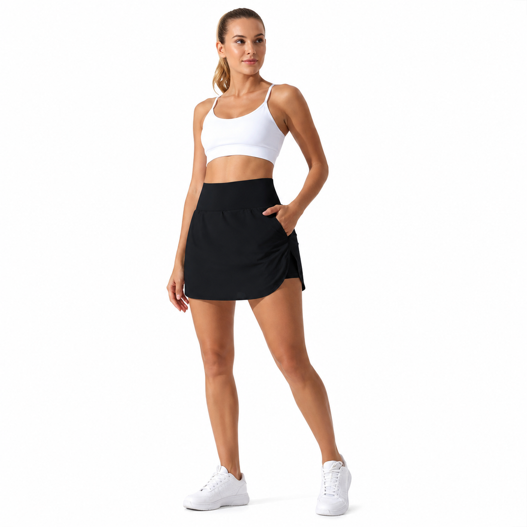 Tennis Skirt Women High Waist Sports Yoga Culotte Skort