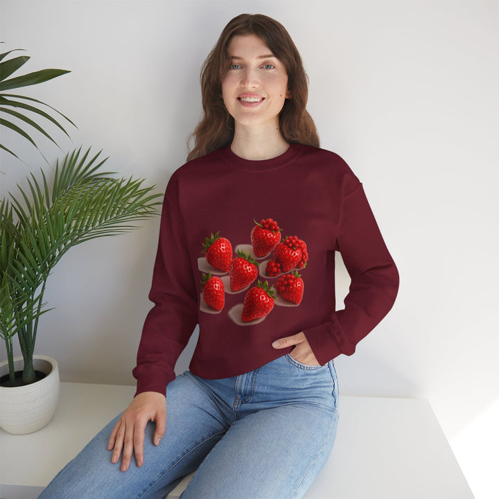 Strawberry Sweatshirt – Cozy Unisex Crewneck for Fall