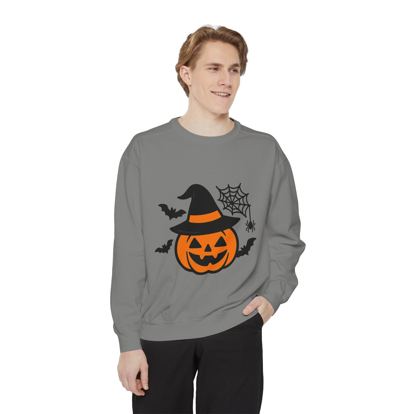 Cozy Halloween Pumpkin Sweatshirt – Unisex Fall Style