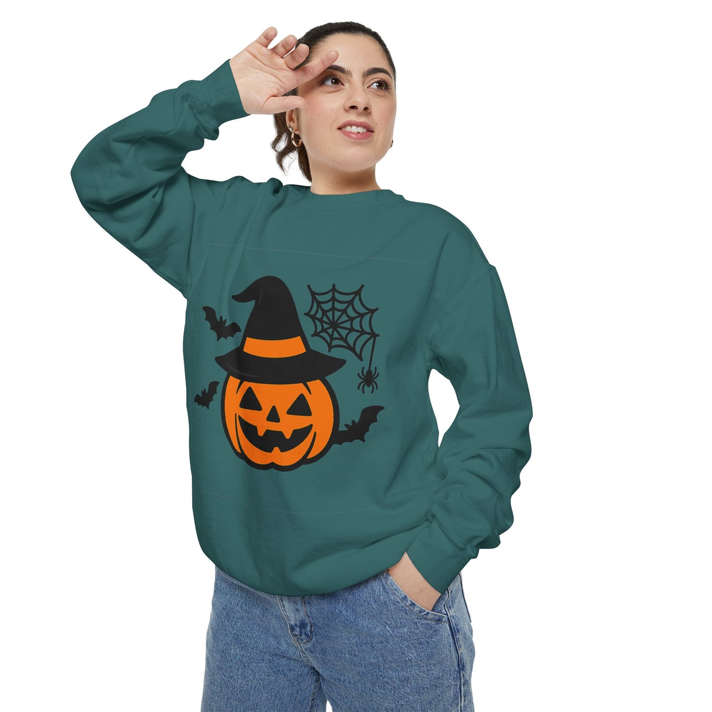 Cozy Halloween Pumpkin Sweatshirt – Unisex Fall Style