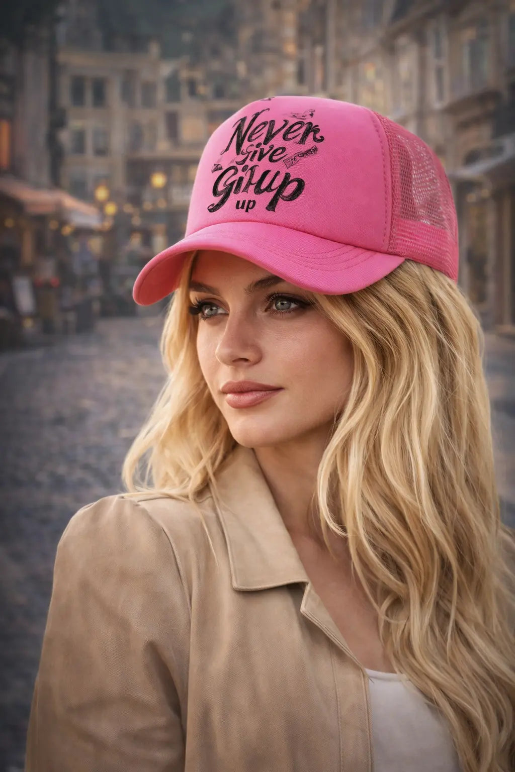 mesh trucker cap men breathable polyester design