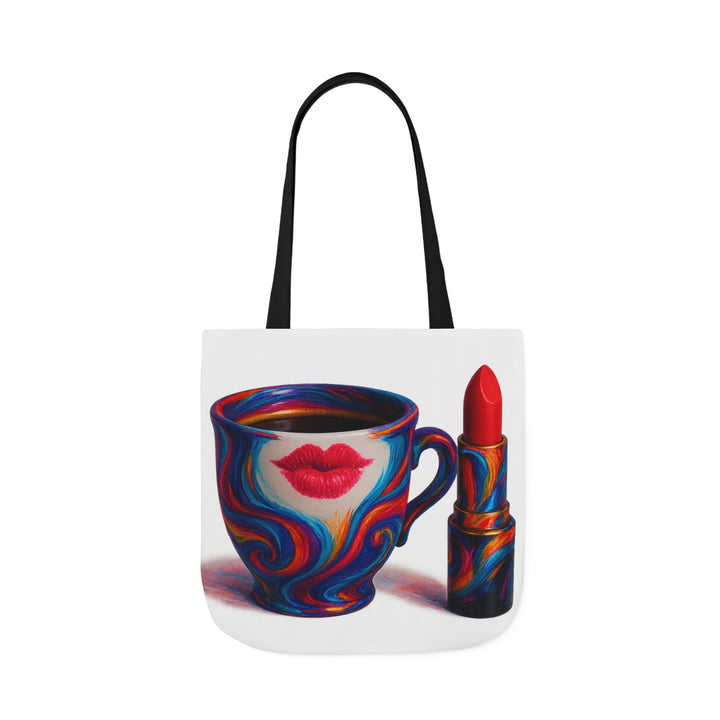 Canvas Tote Bag with 5-Color Straps &amp; Sleek Black Lining