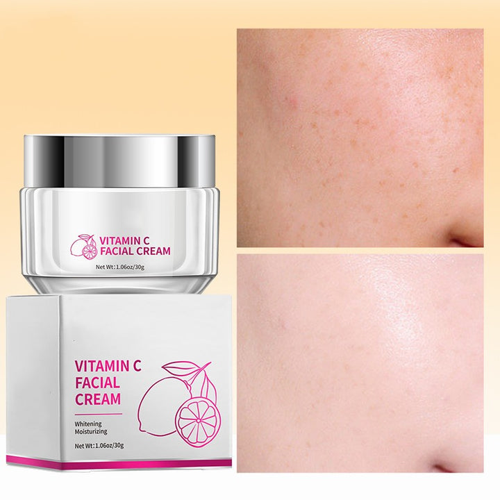 Vitamin C face cream in a 30g jar for universal skin types with compact packaging, product image 5 for size selection online.