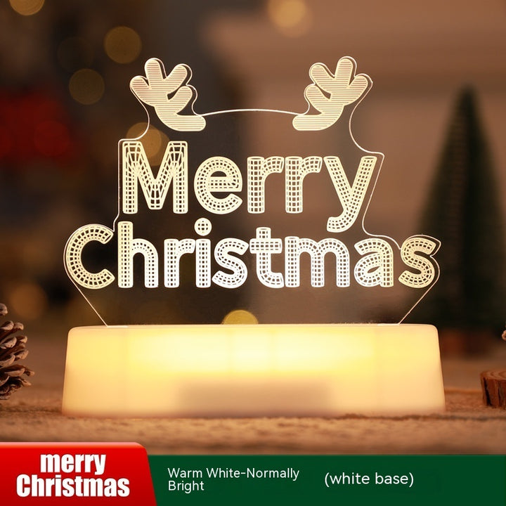 Christmas LED Night Light – 3D Acrylic Holiday Lamp