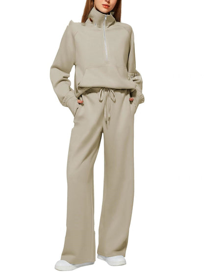 Women’s Half Zip Tracksuit Set for Effortless Comfort