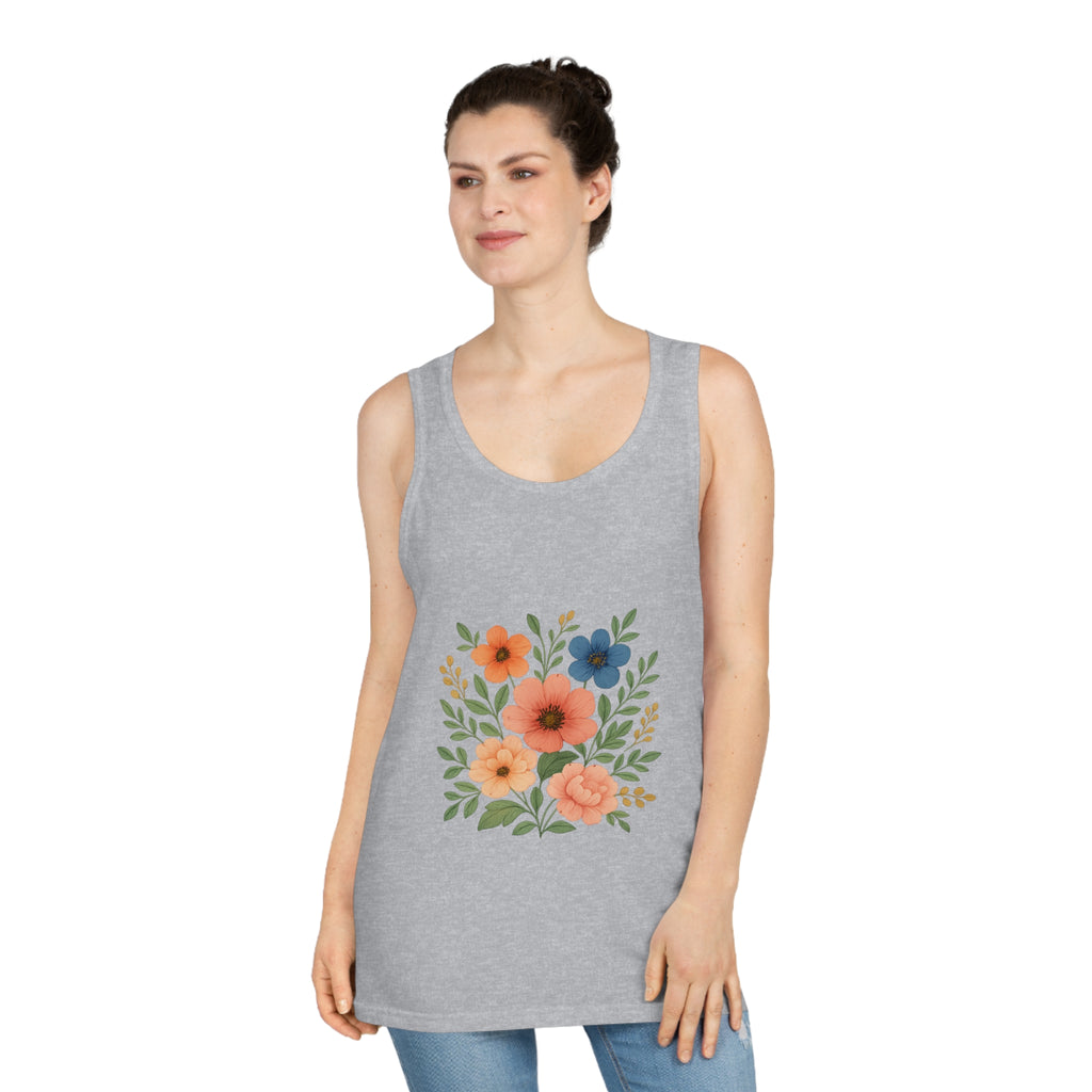 Floral Print Summer Tank Top – Unisex & Breezy