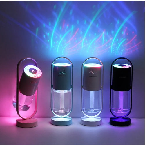 USB Humidifier - Portable, Quiet Projection Night Light
