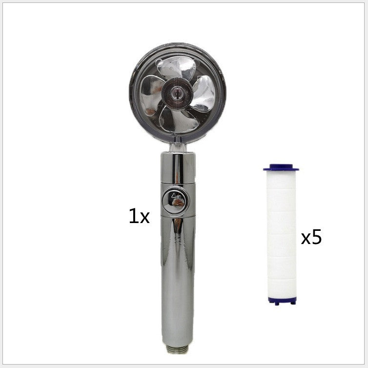 Propeller Driven Shower Head – Turbo Pressure, Save