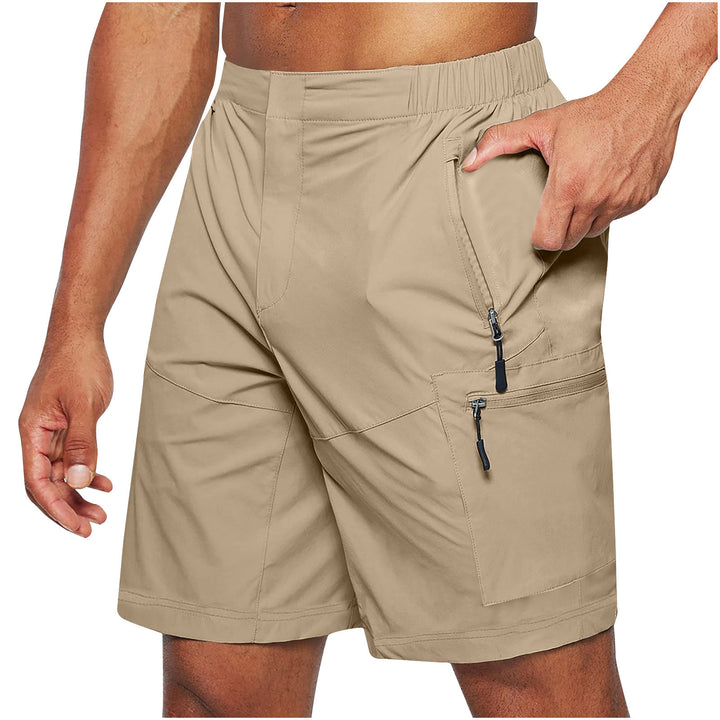 Cargo short detail view showing pocket-focused styling and available color choices for casual everyday outfit pairing - view.