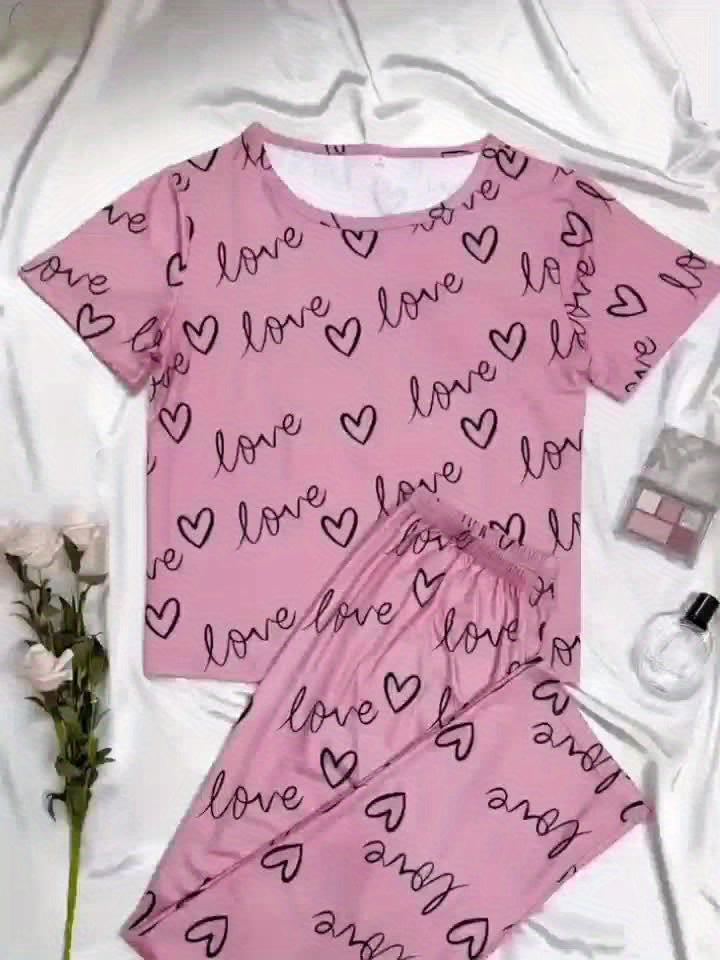 Alphabet Print Pajama Set – Soft All Season Comfort